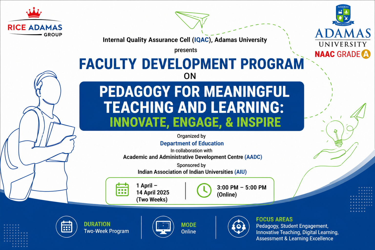 Pedagogy for Meaningful Teaching and Learning FDP